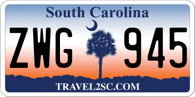 SC license plate ZWG945