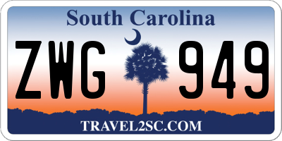 SC license plate ZWG949