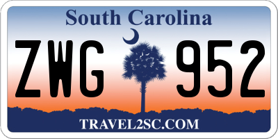 SC license plate ZWG952
