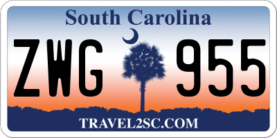 SC license plate ZWG955