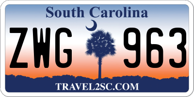SC license plate ZWG963
