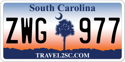 SC license plate ZWG977