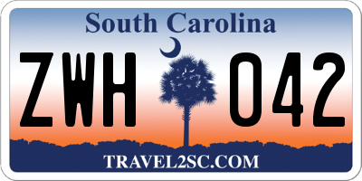 SC license plate ZWH042