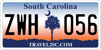 SC license plate ZWH056
