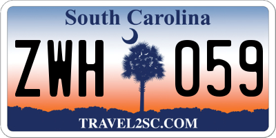 SC license plate ZWH059
