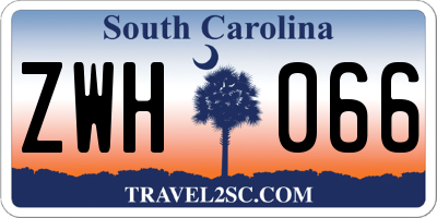 SC license plate ZWH066