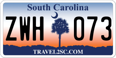 SC license plate ZWH073
