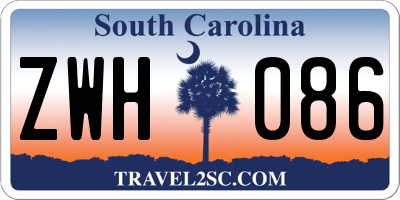 SC license plate ZWH086