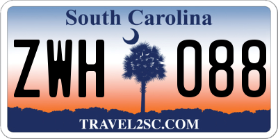 SC license plate ZWH088