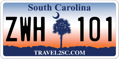 SC license plate ZWH101