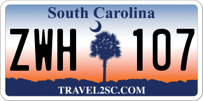 SC license plate ZWH107