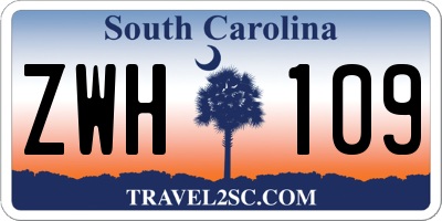 SC license plate ZWH109
