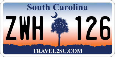 SC license plate ZWH126
