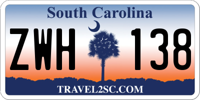 SC license plate ZWH138