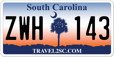 SC license plate ZWH143