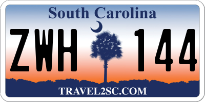 SC license plate ZWH144