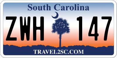 SC license plate ZWH147