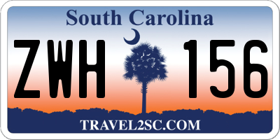 SC license plate ZWH156