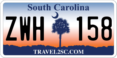 SC license plate ZWH158