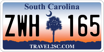 SC license plate ZWH165