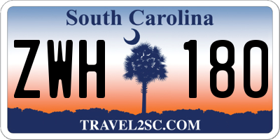 SC license plate ZWH180