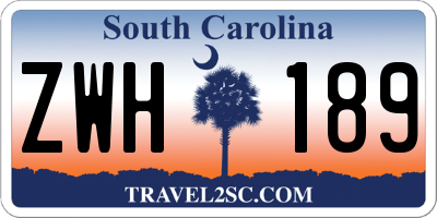 SC license plate ZWH189