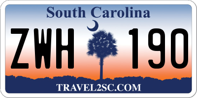 SC license plate ZWH190