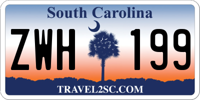 SC license plate ZWH199