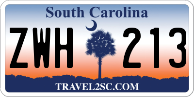 SC license plate ZWH213