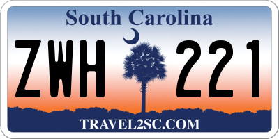 SC license plate ZWH221