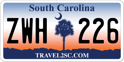 SC license plate ZWH226