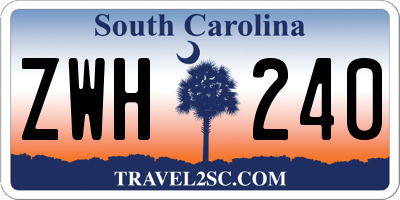 SC license plate ZWH240