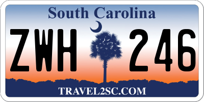 SC license plate ZWH246