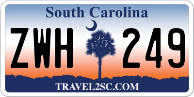 SC license plate ZWH249