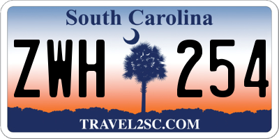 SC license plate ZWH254