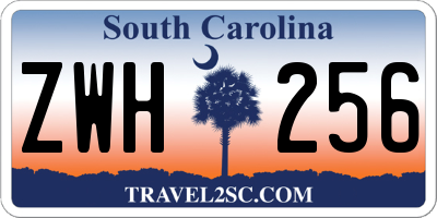 SC license plate ZWH256