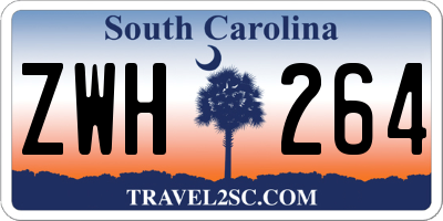 SC license plate ZWH264
