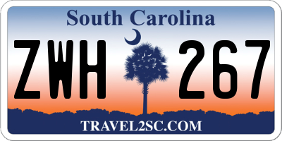 SC license plate ZWH267