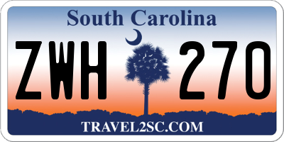SC license plate ZWH270