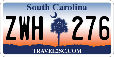 SC license plate ZWH276