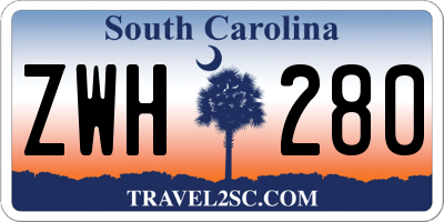 SC license plate ZWH280