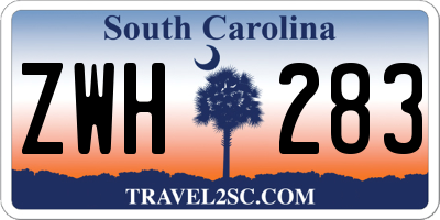 SC license plate ZWH283