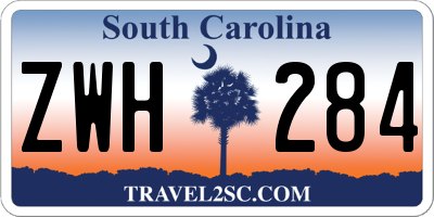 SC license plate ZWH284