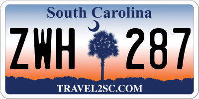 SC license plate ZWH287