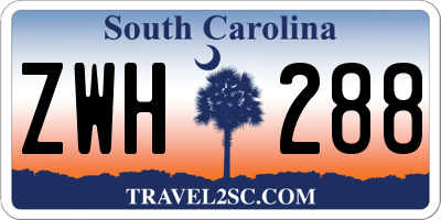 SC license plate ZWH288
