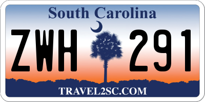 SC license plate ZWH291