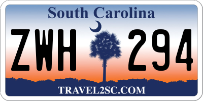 SC license plate ZWH294