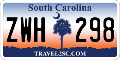 SC license plate ZWH298