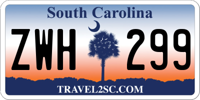 SC license plate ZWH299