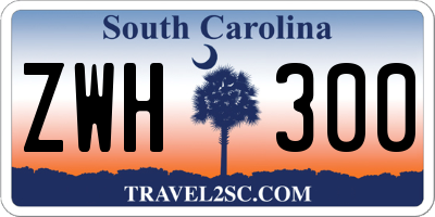 SC license plate ZWH300